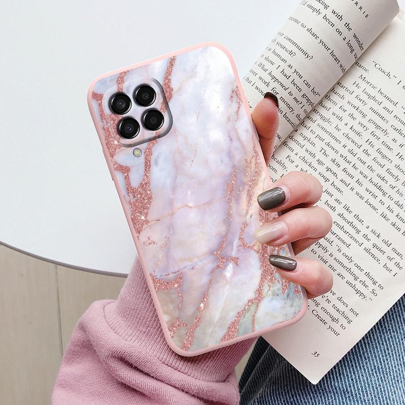 Case For Samsung Galaxy M33 M53 5G Phone Cover Vintage Marble Watercolor Painting Silicone tpu Funda For Samsung M55 M54 M34 M13