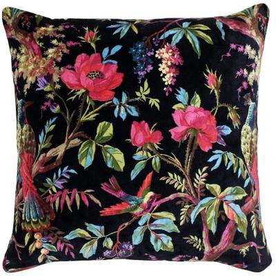 Birds Of Paradise Floral Pattern Square Cushion Cover