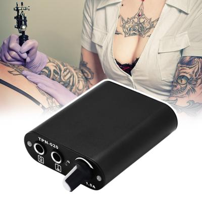 Mini Tattoo Power Supply Set TPN-020 18V/1,5A 90V-265V Tattoo Mini Motor Svart Tatuering Machine Power