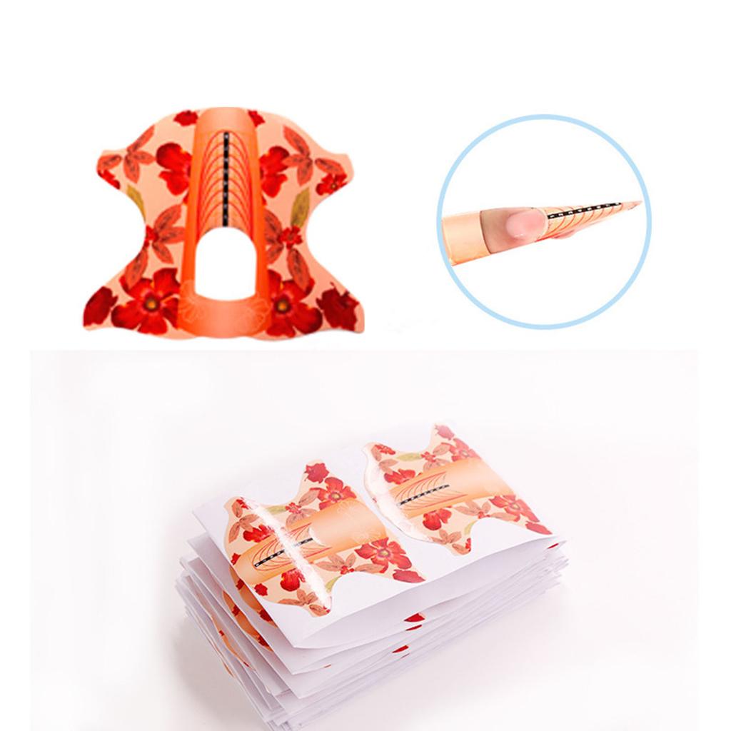 100 Pieces Nail Extension Forms For Professional And DIY Use Manicure Training Supplies For Beginners And Salons