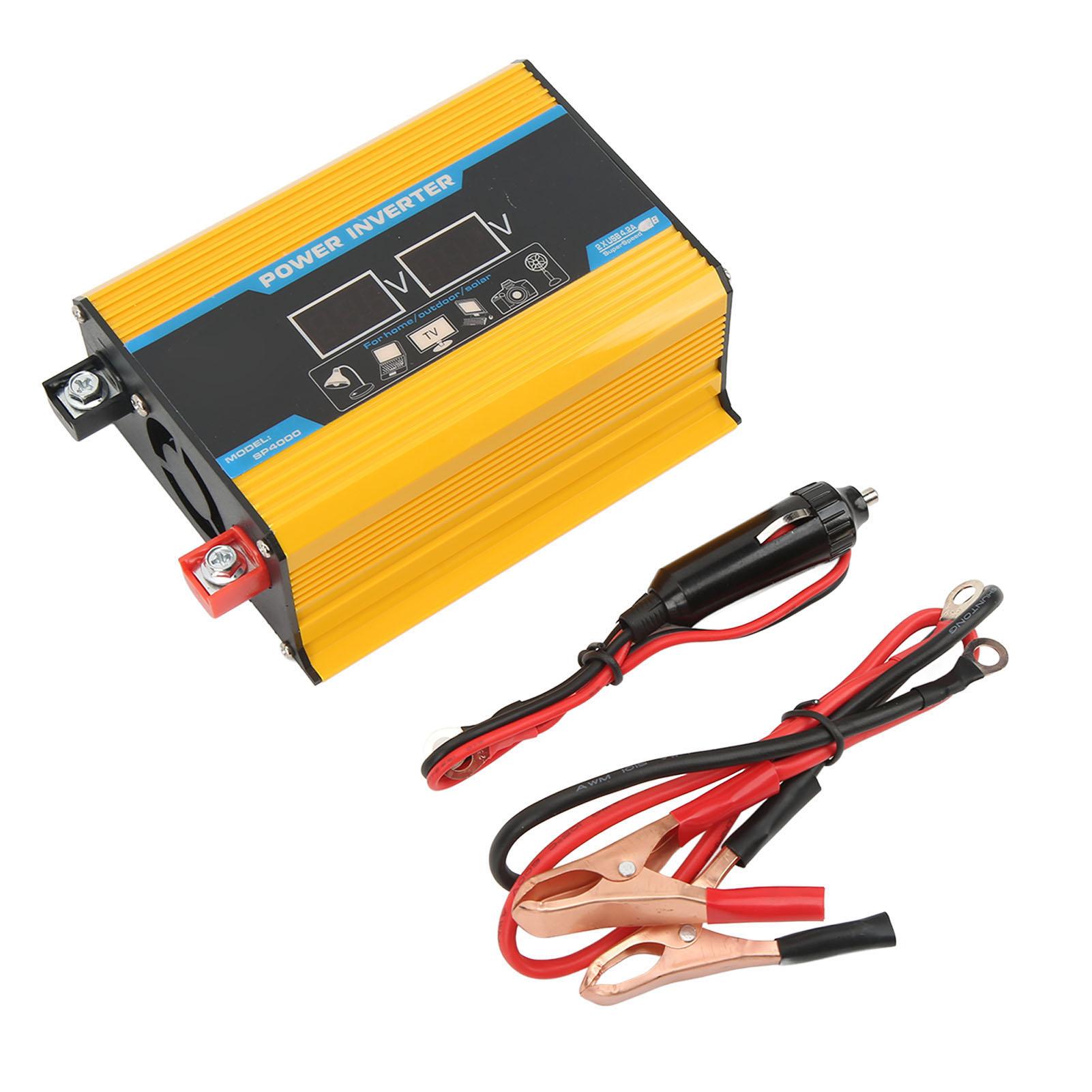 

Modified Sine Inverter 300W Solar Car 12V to 110V AC Converter with LCD Display Screen