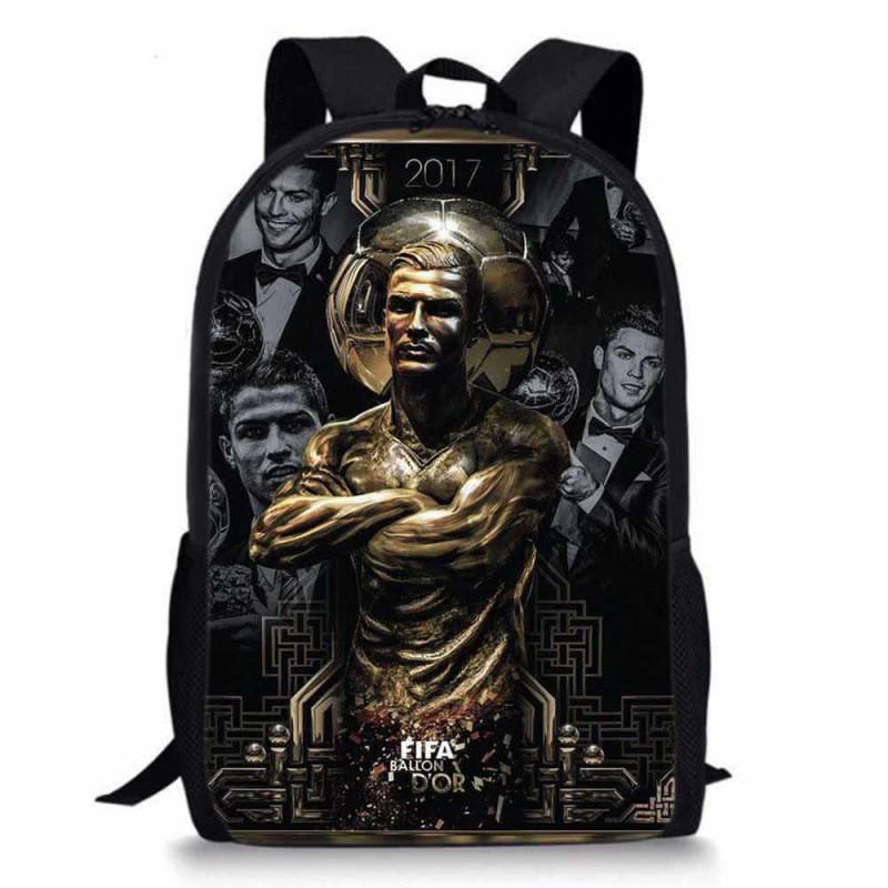 Cristiano Ronaldo Basketball Sports Backpack With Waterproof Polyester For Middle School Students