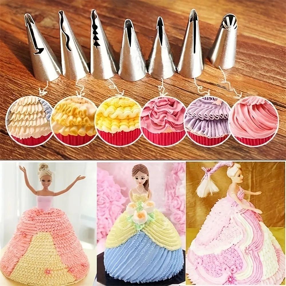 8/10Pcs Russian Piping Tips Set, Icing Piping Nozzles Reusable Frosting Pastry Bags Piping Couplers Cake Baking Decorating Tools