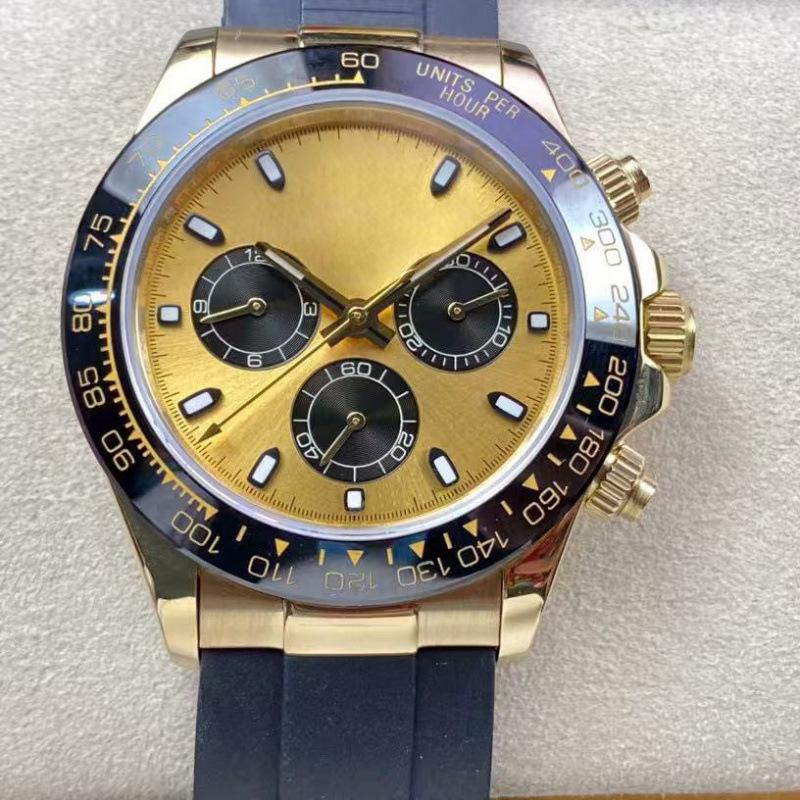 Rolex Daytona 40mm Diamond-Inlaid Multifunctional Automatic Mechanical Men's Watch.