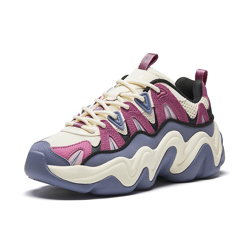 Anta Trendy Fashion Slip Resistant Durable Low Top Dad Shoes Women sneaker Pink Purple 122448858-4