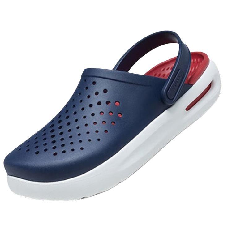 Crocs Breathable Versatile Non-Slip Clogs Unisex Footwear Deep-Blue 209964-410