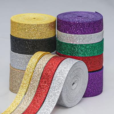 Elegant Colorful Glitter Sprinkles Bow Griot Gold Onion Silver Onion Ribbon Christmas Gift Box Color Onion Sequins Decorative Ribbon Home Decoration