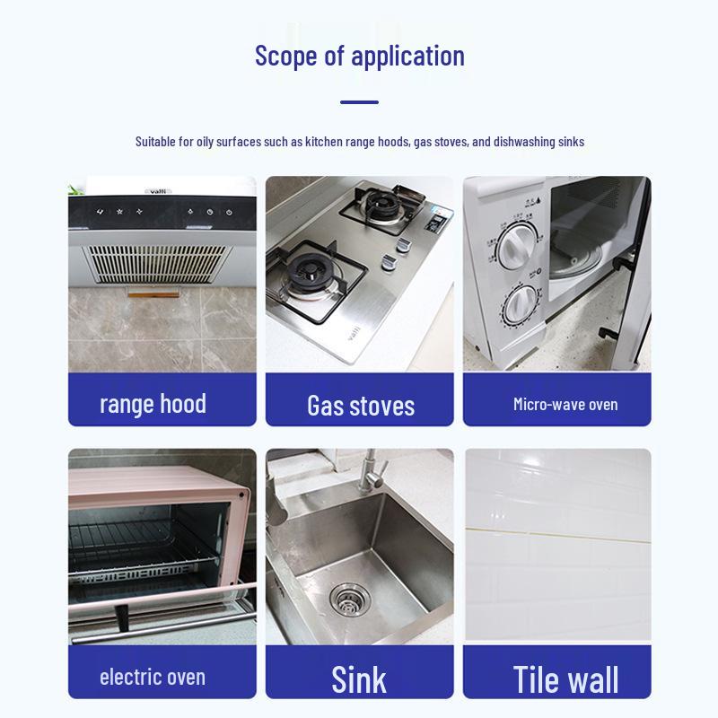Jiesiguo Kitchen Range Hood Oil Stain Remover Foam Cleaner