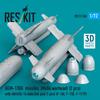 Reskit Missile with Data Link Pod Plastic Model Kit Parts 1/72 AGM-130A (2 Pieces) AN-AXQ-14 (1 Piece) RSK72-0538 (Airplane)