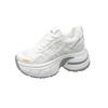 Fashion 6.5cm Air Mesh Micrifiber Leather Breathable Vulcanize Summer Chunky Sneakers Hollow Casual Platform Wedge Women Shoes