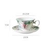 European Ceramic Flower Vine Coffee Cup Saucer Exquisite Flower and Bird Mug Afternoon Tea Flower Teacup Home Breakfast Milk Mug