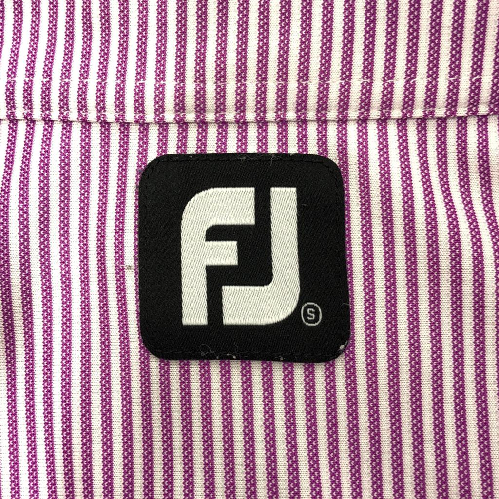 FootJoy Stripe Pattern Logo Embroidery golf Short sleeve Polo shirt S Men's Used