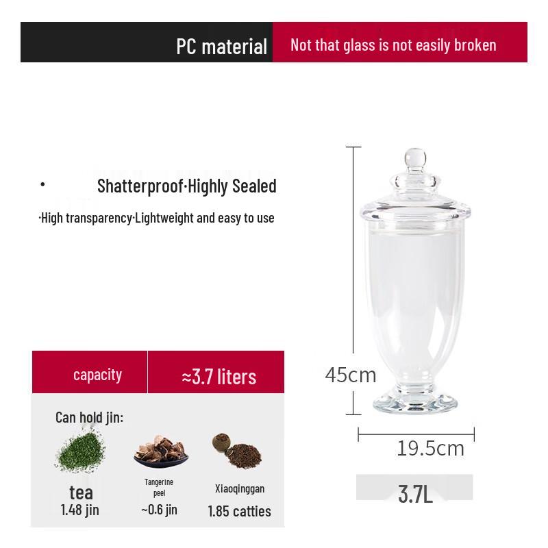 3.7L Food Grade Sealed Storage Jar