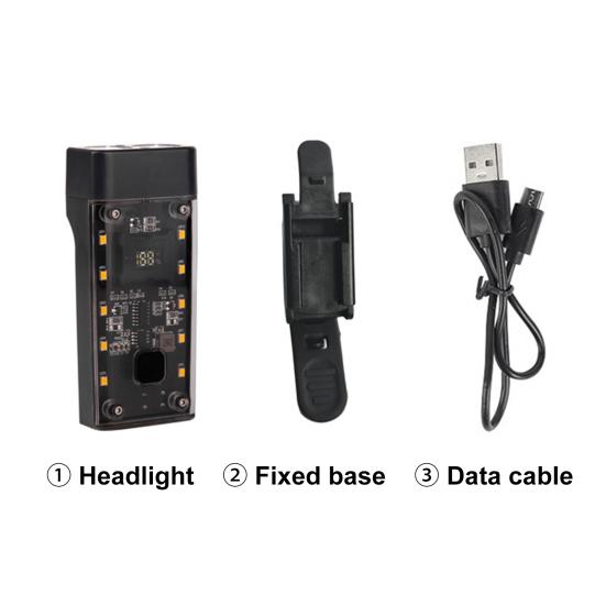 Bicycle Headlight 1500/3000mAh Rechargeable Power Bank Lightweight Waterproof Universal MTB Road Mountain Bike Night Riding LED Front Lamp