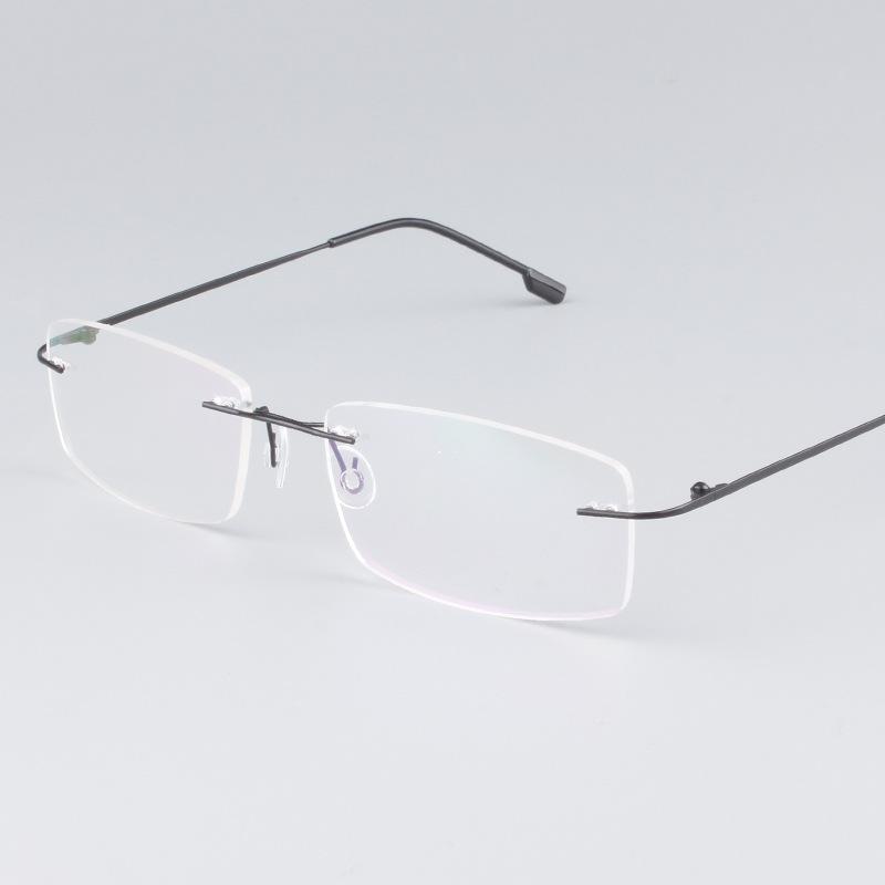 Wholesale Fashion square Titanium Alloy Women Men Rimless Eye Glasses Spectacle Frames Optical Eyeglasses Frames