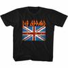 Def Leppard Drapeau Léopard Noir T-shirt Enfant Jeune Tout-petit
