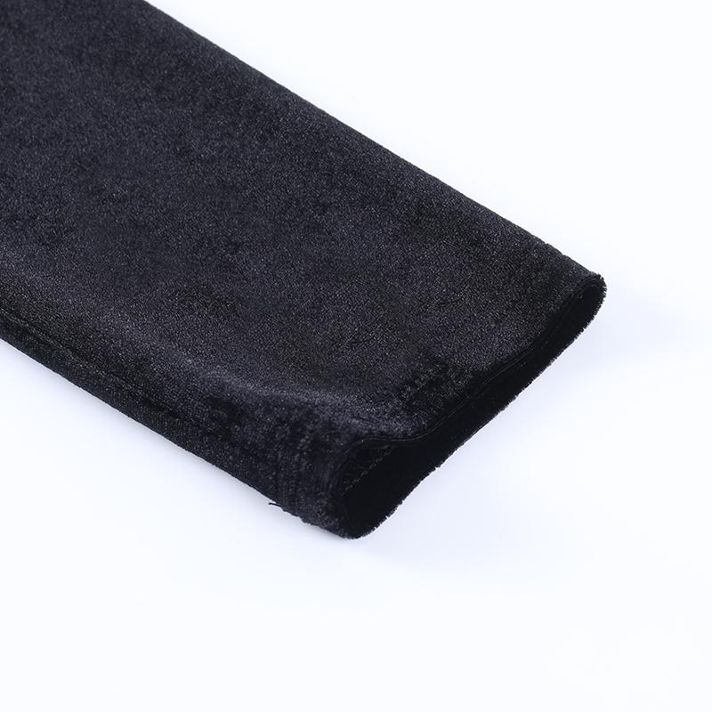 Gothic Retro Black Mini Dress High Waist Dress Street Dress Long Sleeve Party Dress