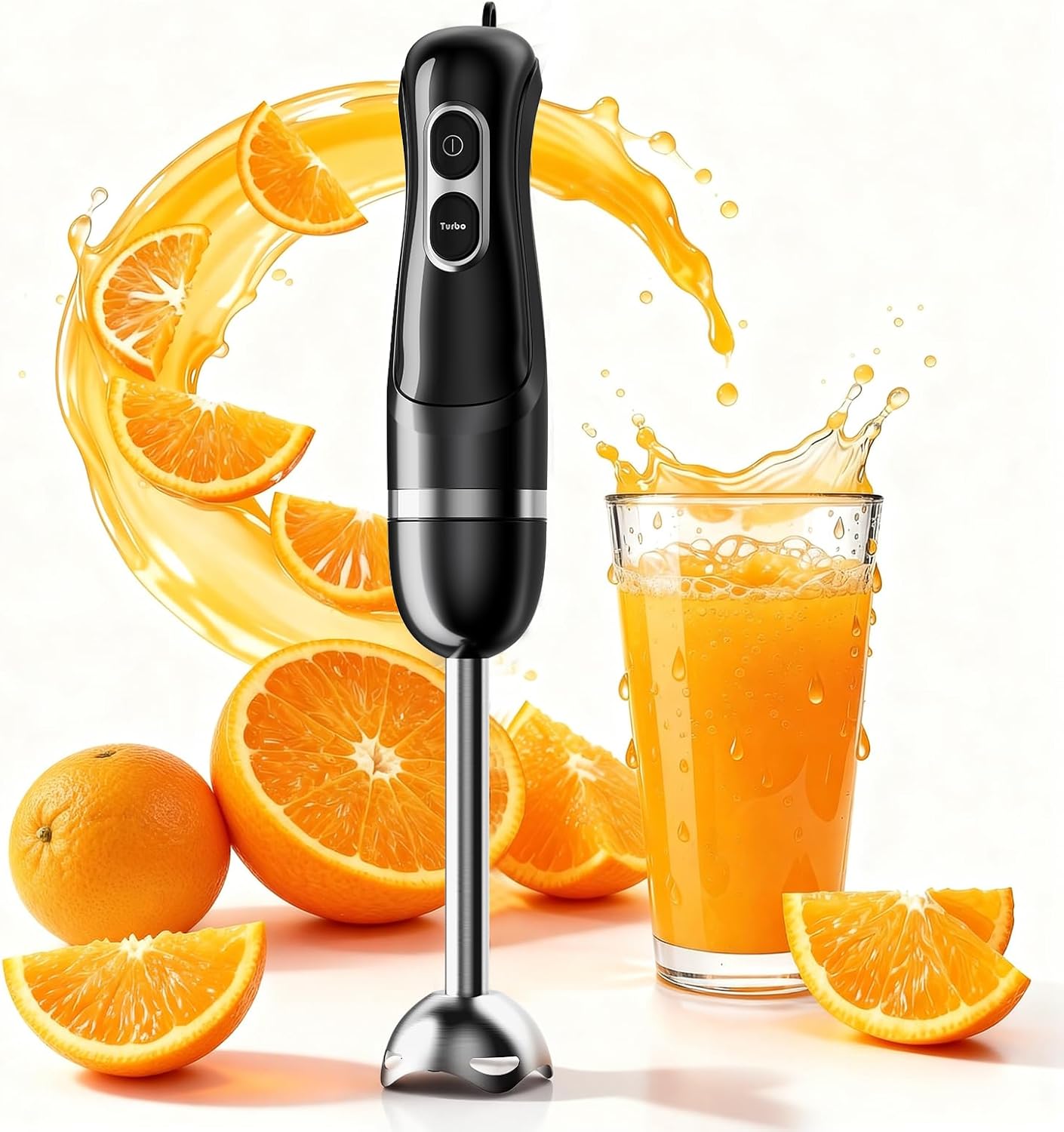 

Immersion Blender Handheld, Corded Electric Blenders Portable Stick Mixer with 2 Mixing Speed and Stainless Steel Blades Emulsif United States