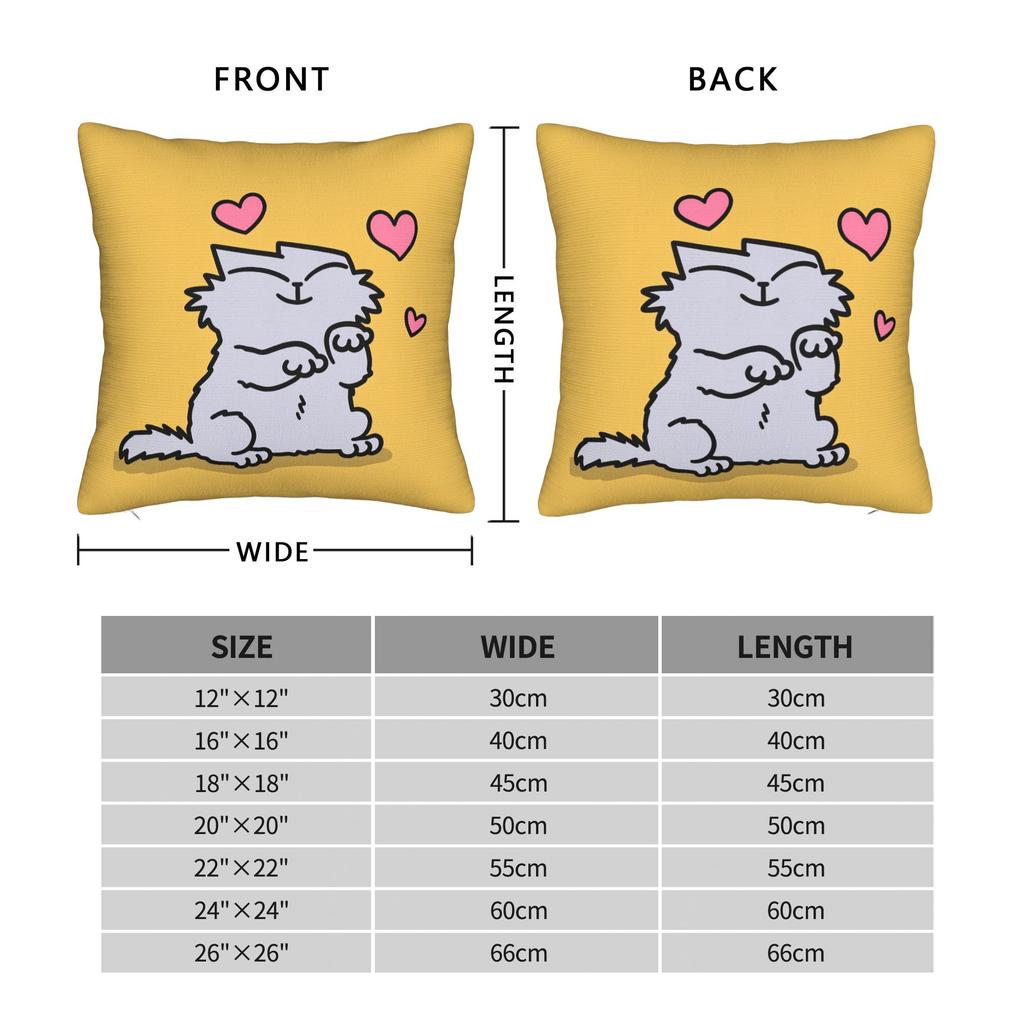 Pillow Cover Humorous Cartoon Cat Simons Cat Novelty Pillow Case For Sofa Home Decoration Pillowcases