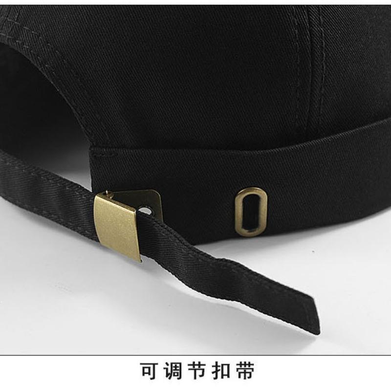 Bonnet Vintage à Grande Tête Sans Visière Casquettes Docker Sans Bord Casquette Dôme Rétro pour Hommes Femmes Hip Hop Printemps Été XL 62