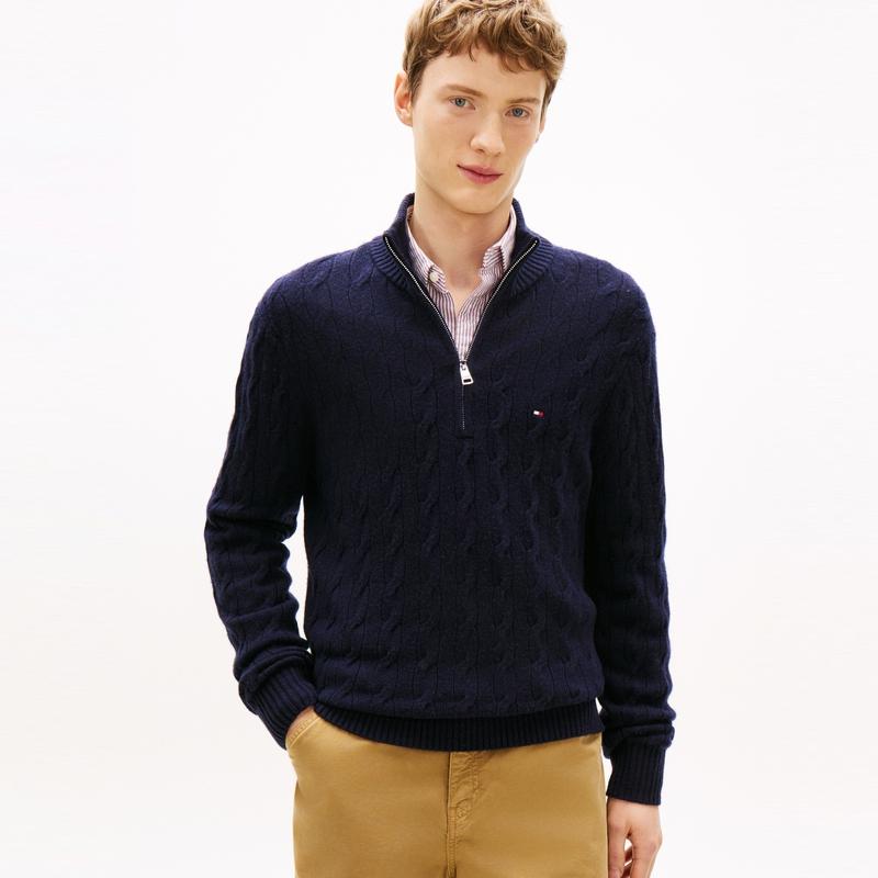 Tommy Hilfiger Cable-knit Half-zip Sweater MW0MW40443