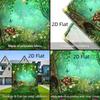 2D Magical Forest Tapestry, Enchanted Mushroom Butterfly Wall Decor for Birthday Party