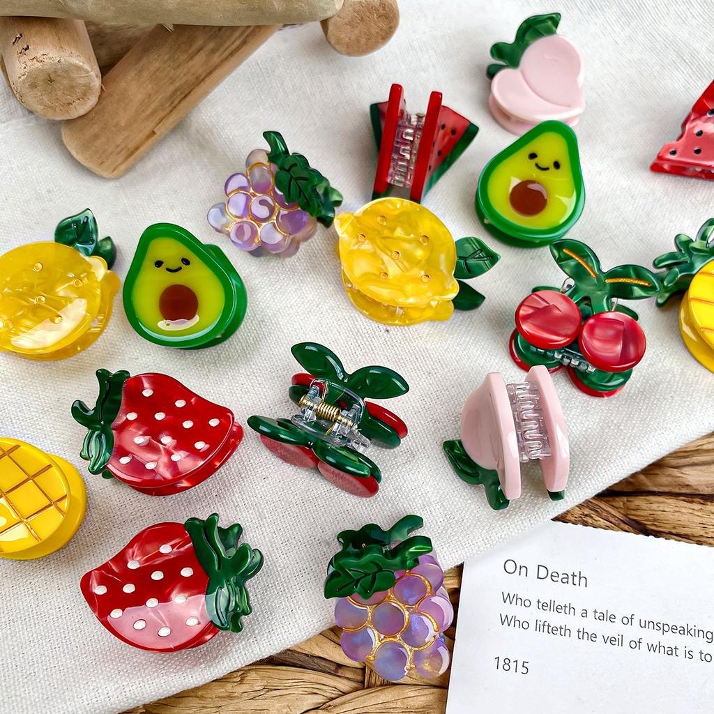 Upscale Mini Acetic Acid Cute Fruit Broken Hair Bangs Hair Clip Hair Accessories