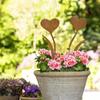 Rustic Wrought Iron Garden Stake Heart Bird Animal Yard Art Outdoor Metal Decor Courtyard Ornament Gift
