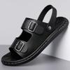 2025 Brand New Men's Classic Black Breathable Anti Slip Sandals, Summer Fashion, Men's Comfortable and Casual Two on Beach Shoes