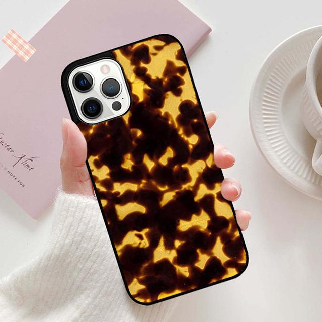 Autumu Tortoise Shell Marble Pattern Phone Case Cover for iPhone 17 Air 16 16e 15 12 11 13 14 Pro Max Plus Coque