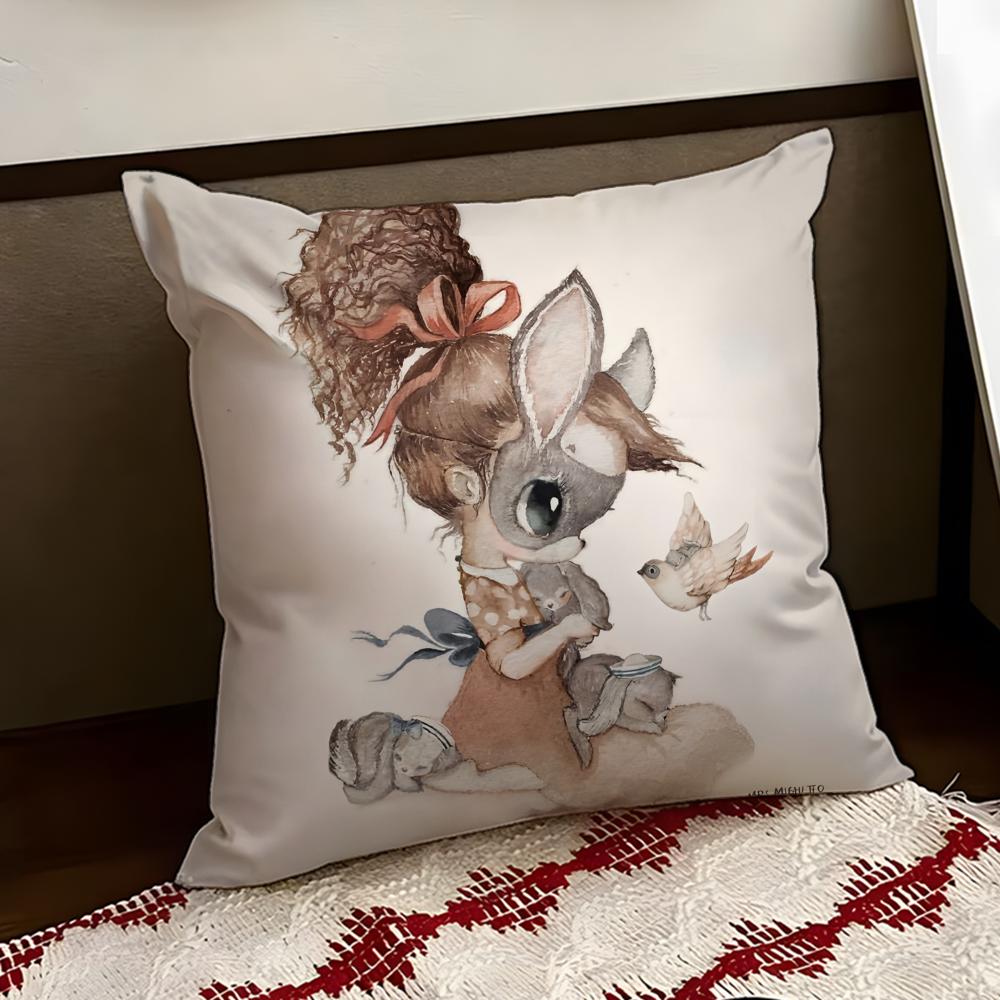 MMrs MMighetto Print Cushion Cover Reversible Soft Durable Pillow Cover Home  Car MultiScene Use for Daily Comfort