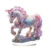 S-1Pc 2D Acrylic Ornament 2026 Year Of The Horse Desktop Decorate Miniature Statue Pony Festival Decor Home Office New Year Gift