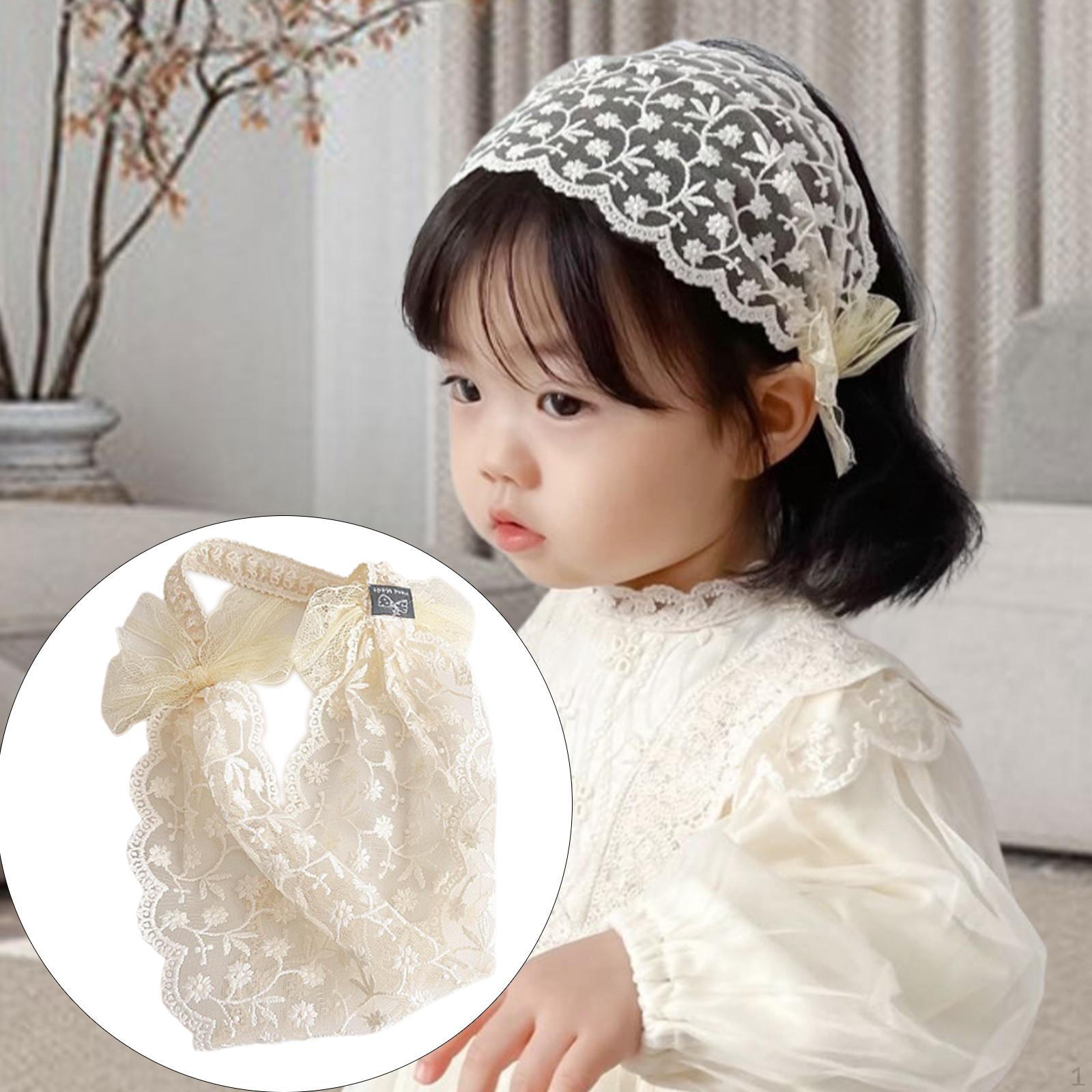 

Детская кружевная повязка на голову, аксессуар для волос 40 см-48 см, головной убор для сценического представления, шоу, наряды No Bowknot