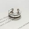 Korean Style Double Layer Open Index Ring for Women - Smooth, Simple Design