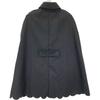 RED VALENTINO Black Wave Cut Double Breasted Poncho Coat coat 38 blackUsed
