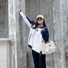 New Lee Bamboo Denim, One Shoulder Crossbody Fabric Handbag Large Unisex Coix Seed LE240131M-903