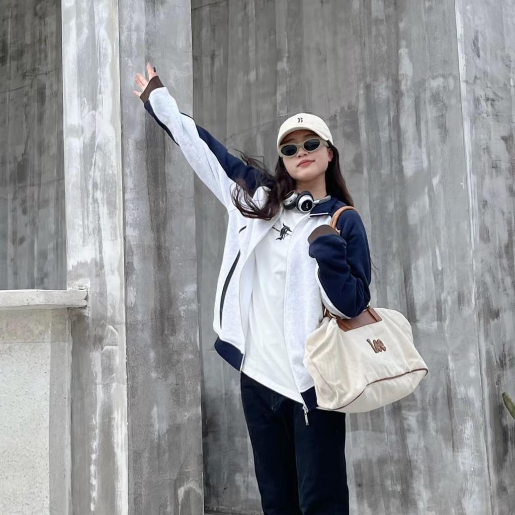New Lee Bamboo Denim, One Shoulder Crossbody Fabric Handbag Large Unisex Coix Seed LE240131M-903