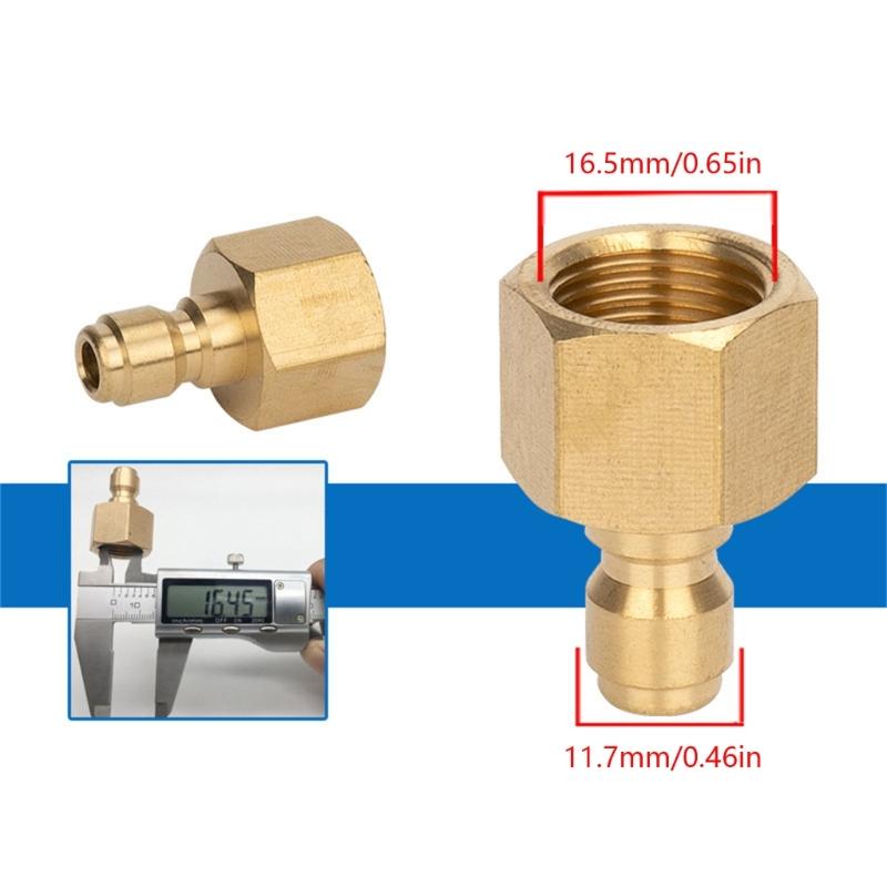 Copper Pressure Washer Adapter with Threaded Coupler Design for Hoses and Matching Cleaning Equipment Fittings