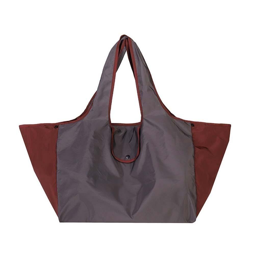 Многофункциональная складная сумка-авоська Портативная сумка через плечо контрастного цвета Супермаркет серый