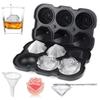 1pc Silicone Ice Grid Mold for Household Use Six Grid Rose Diamond Ice Making Box 6-hole Top and Bottom Cover Homemade Ice Cubes