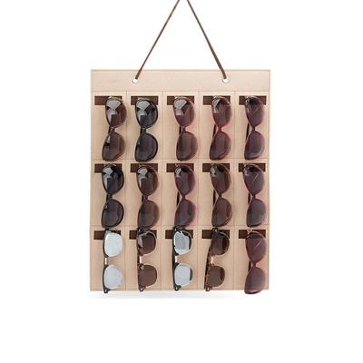 1pc Borsa porta occhiali da appendere, Borsa porta occhiali beige a più scomparti per la casa, Festa di Gender Reveal, Perfetta per Compleanni, Matrimoni