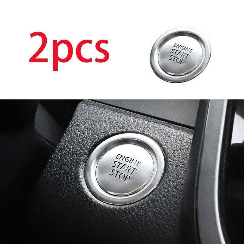 One-Click Startup Frame Cover Aluminum For Toyota Corolla Cross Silver -