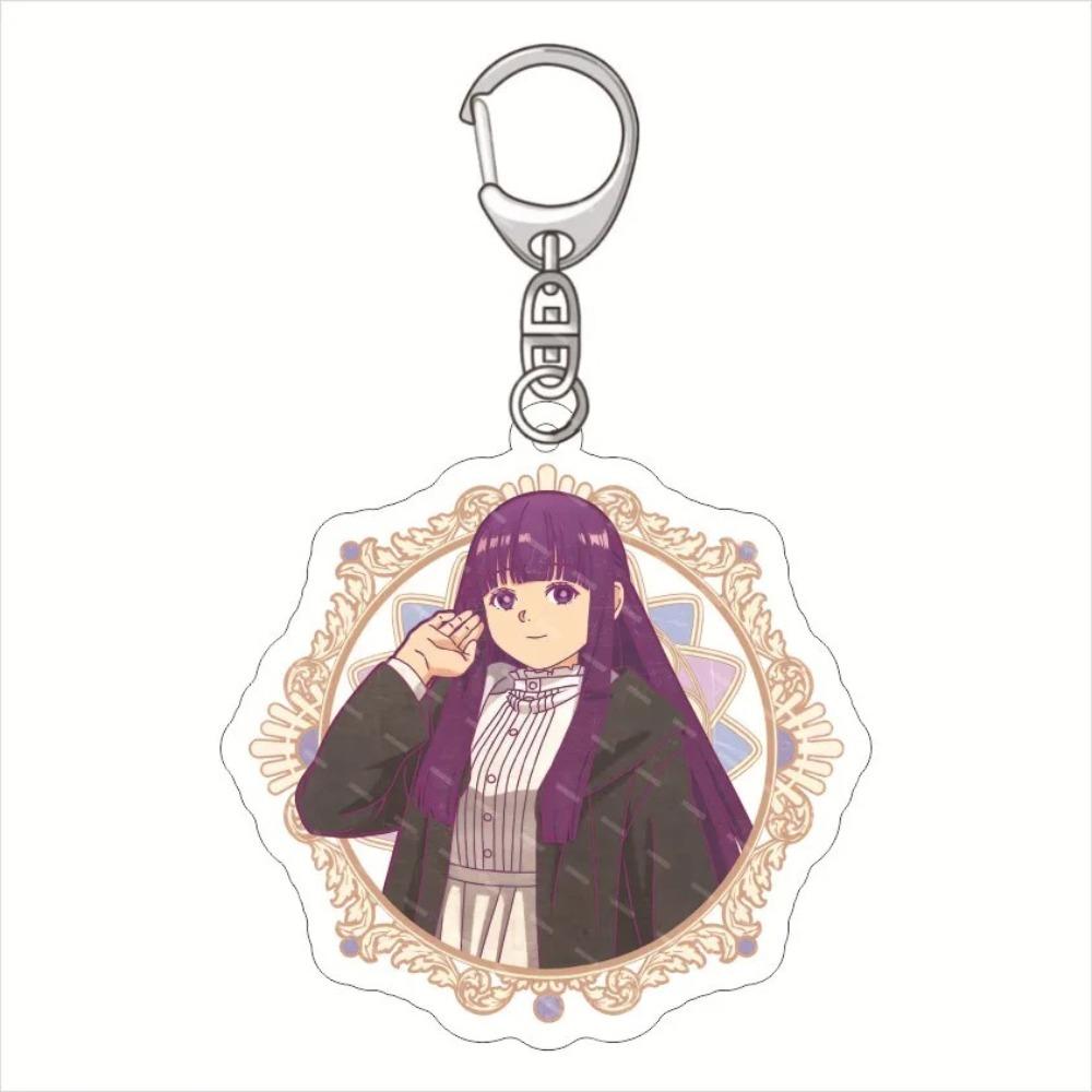 Acrylic Keychain For Anime Frieren Cartoon Figure Himmel Key Chain Ring Pendant Jewelry Fans Gift Cosplay Bag Accessories Gift