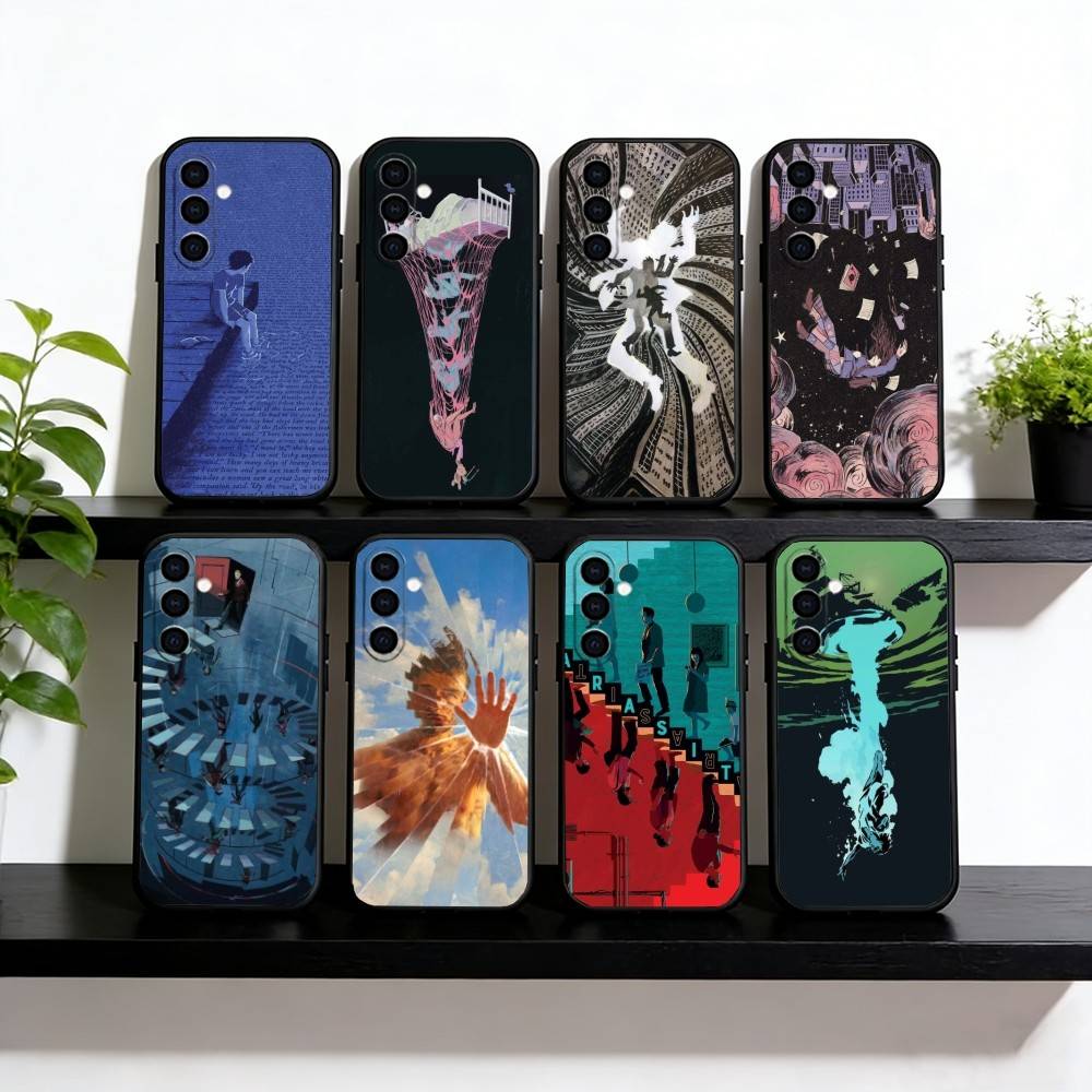 Artistic inspiration Phone Case Black Silicone Soft For Samsung Galaxy A73,A72,A71,A70,A53,A52,A51