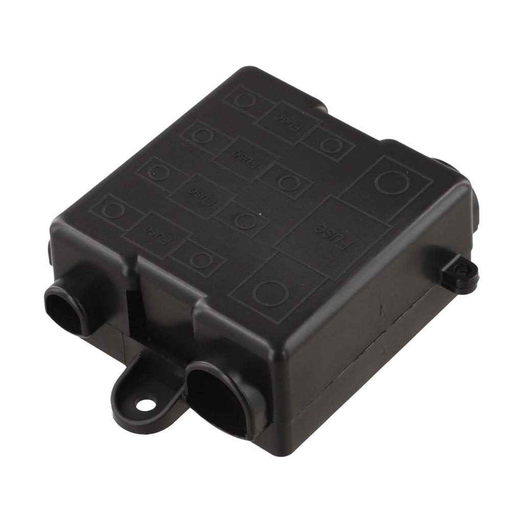 Multi Circuit Fuse Box for 12V/24V Applications 5 Way Power Protection with Secure Mounting Holes and Enhanced Safety Features