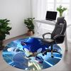 1 pièce Tapis Rond de Bureau Sonic le Hérisson, Antidérapant, Doux et Durable, pour Décoration Intérieure, Parfait pour le Bureau, Belle Décoration