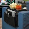 TV Remote Control Organizer Holder, Drapes Over Sofa Arm Quality Armrest Organizer-5 Pocket Organizer W/ Arm Rest Tray