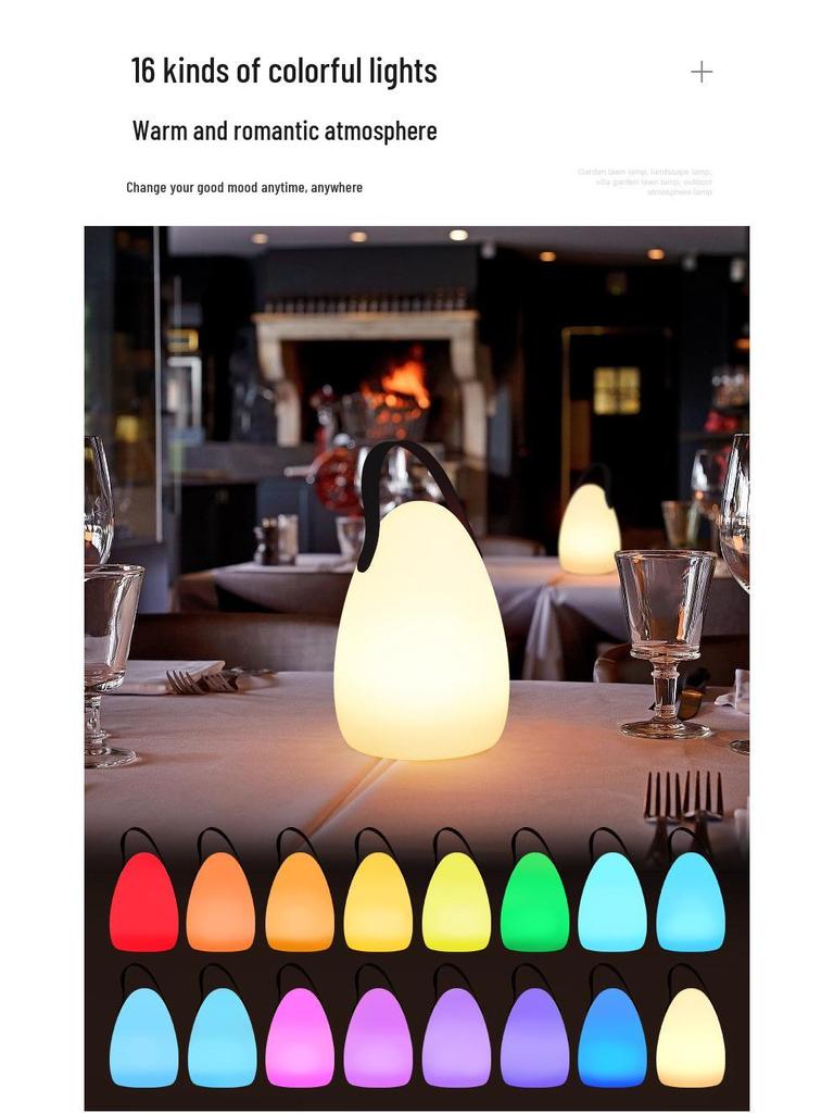 Portable Rechargeable Night Light: Cross-Border E-commerce Camping & Bedroom Table Lamp