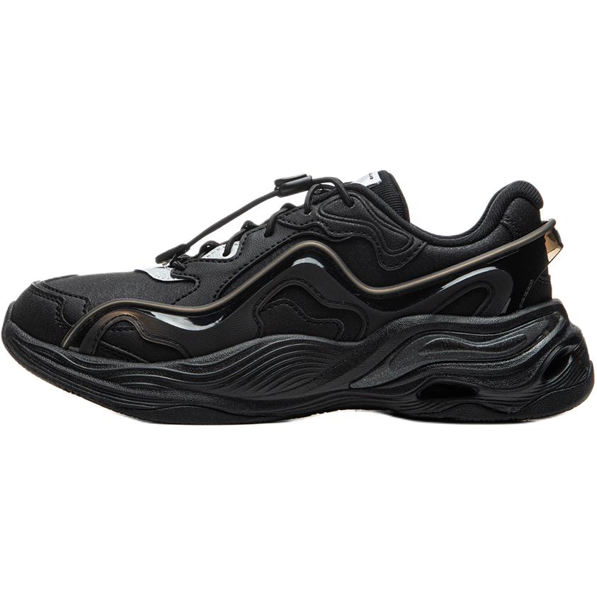 Li Ning Kids Sports Lifestyle Series Yun Chuan 2 Comfortable Versatile Durable Low-Top Casual Shoes Kids sneaker Black YKCU168-11