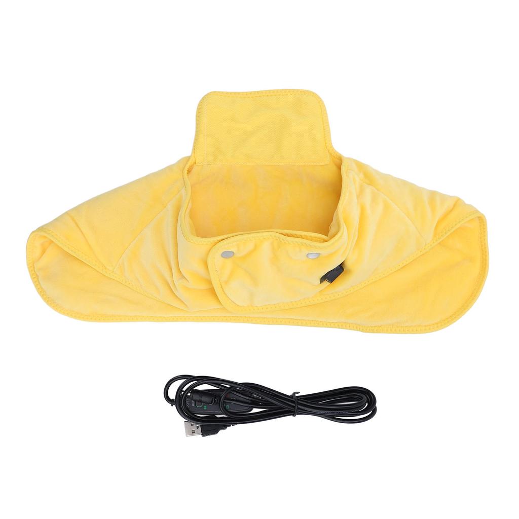 Neck and Shoulder Heating Wrap 3 Temperature Settings 3 Timers Velvet Heated Neck Shoulder Pad Yellow